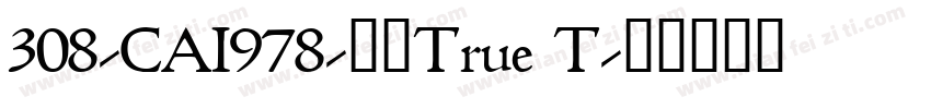 308-CAI978-常规True T字体转换